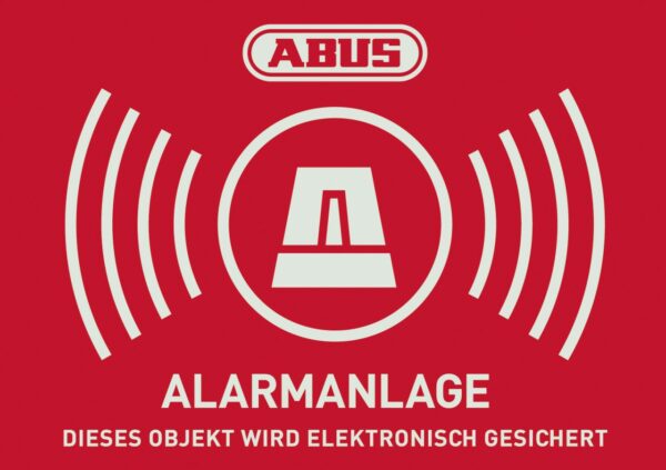 Abus Warnaufkleber Alarm AU1312 74 x 52,5 mm