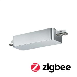 Paulmann URail Zigbee Dimm/Switch Adapter chrom matt, 15,5 x 5,6 cm, max. 400 W, SmartHome ZigBee