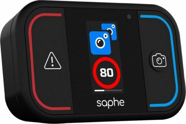 Saphe "Saphe Drive Mini" Verkehrsalarm (integriertes Display, Verbindung mit Smartphone via Bluetooth)