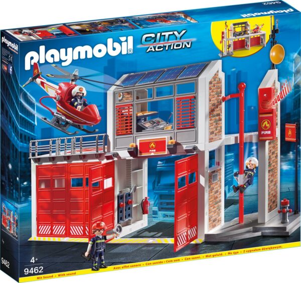 Playmobil Konstruktions-Spielset "Große Feuerwache (9462), City Action", Made in Germany