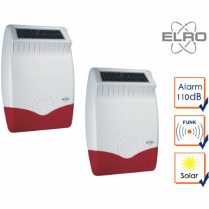 Elro - 2er Set smart home Solar außen Sirene für Alarmanlage AS8000 App Alarmgeber