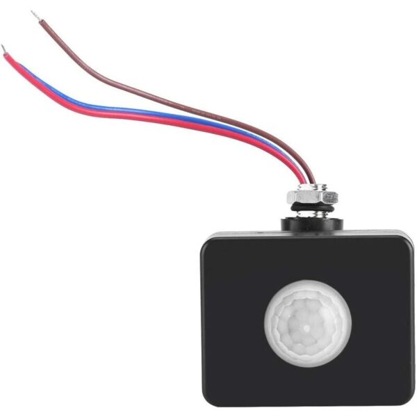 Pir Sensorschalter, IP65 wasserdichter Infrarot-Bewegungsmelder, Lichtschalter mit Zeiteinstellung, Erfassungsbereich 120-140 ° und 3-5m, für