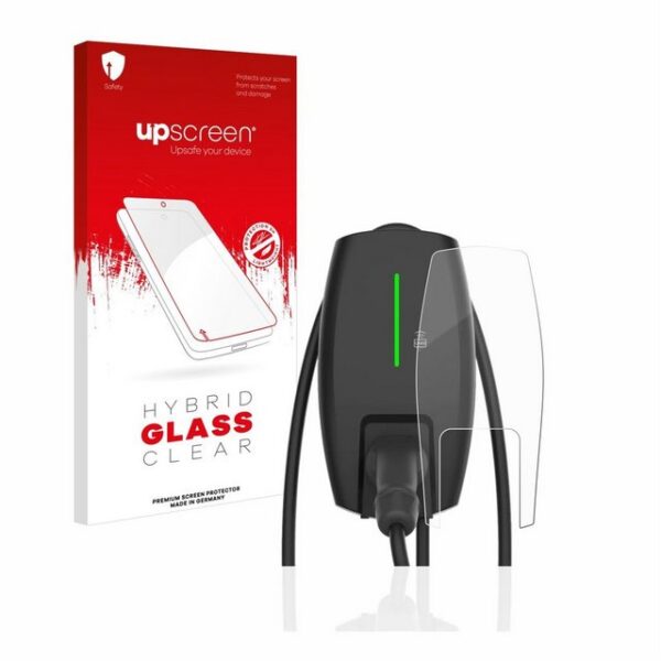 upscreen flexible Panzerglasfolie für Autoaid Intelligent Wallbox 11 kW, Displayschutzglas, Schutzglas Glasfolie klar