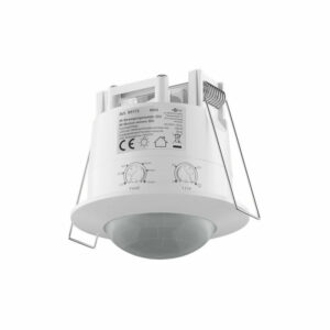 Infrarot-Bewegungsmelder zur Unterputz-Deckenmontage, 360°-Erfassung, 6 m Reichweite, für innen (IP20), LED-geeignet (95173) - Goobay