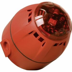Kombi-Signalgeber led Chiasso Razor Rot Blitzlicht, Dauerton 12 v/dc, 24 v/dc 100 dB - Compro