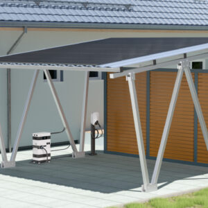 Sunlit Twin Solar Carport 12 Solarmodule, 4,3 kWh Speicher, Wallbox