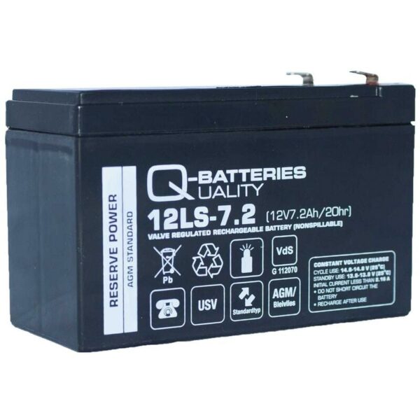 Quality Batteries - Ersatzakku für Panasonic LC-R127R2PG 12V 7,2Ah agm Batterie VdS
